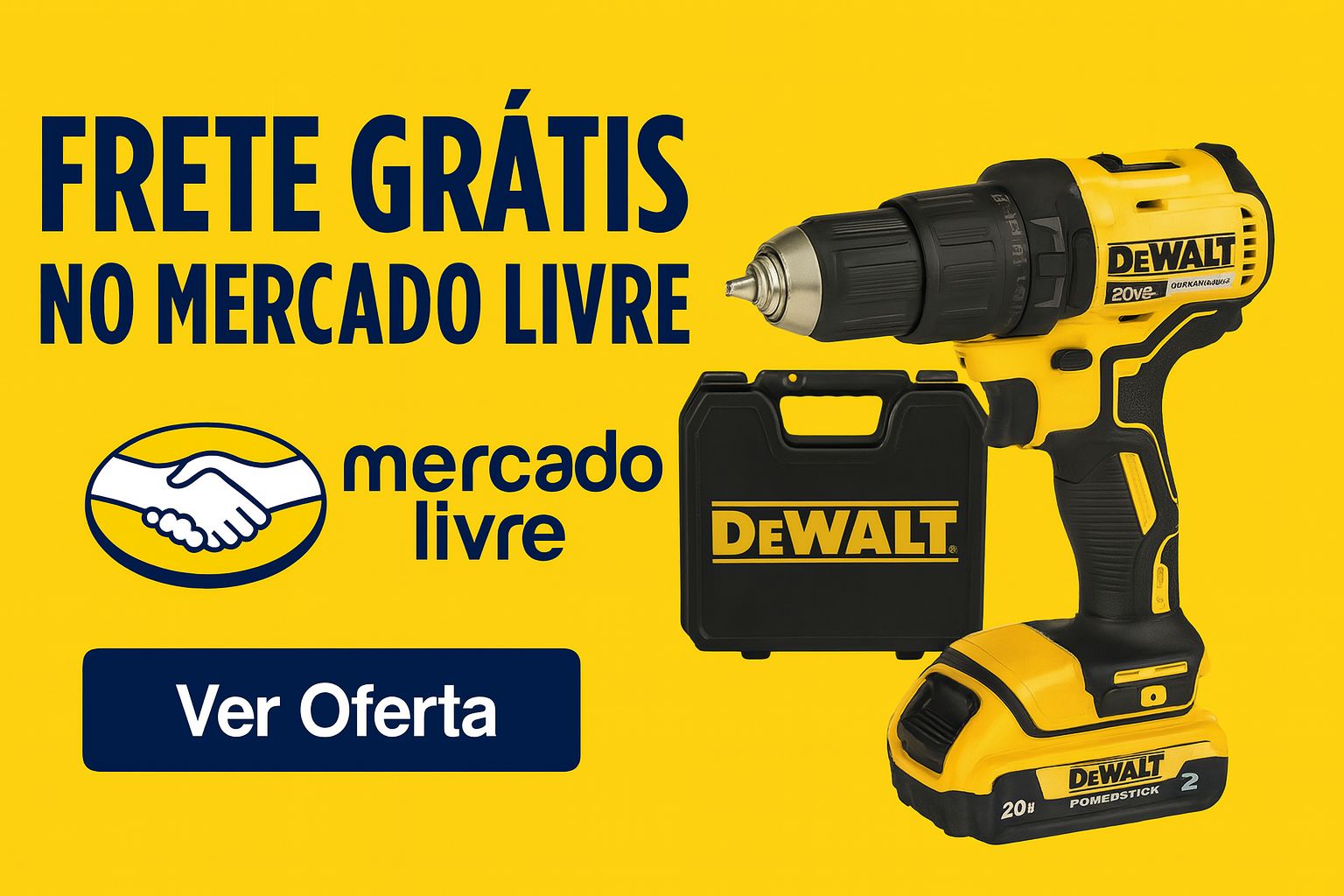 Parafusadeira Dewalt 20V com frete grátis