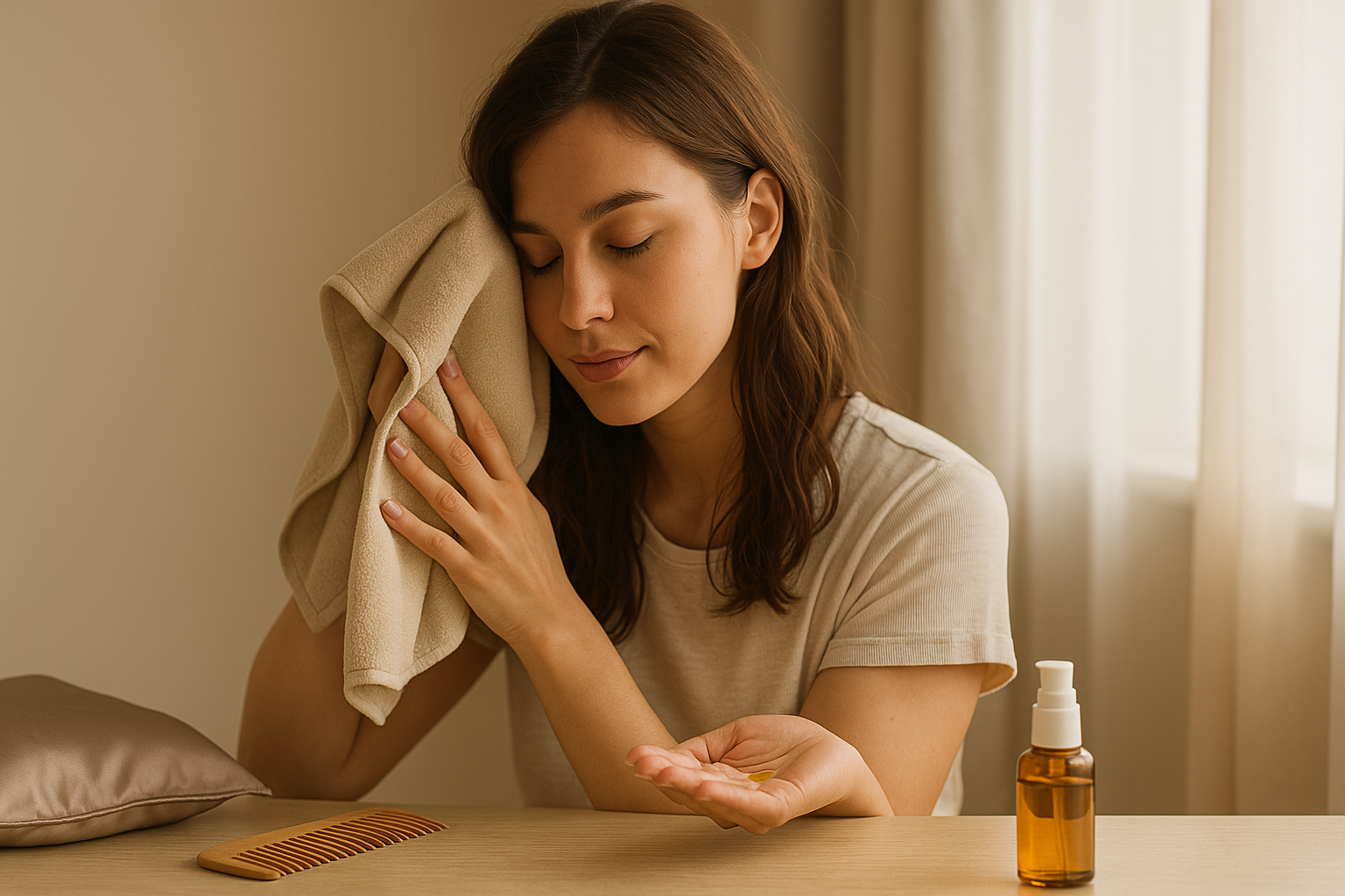 Cabelo com brilho natural após rotina simples em casa