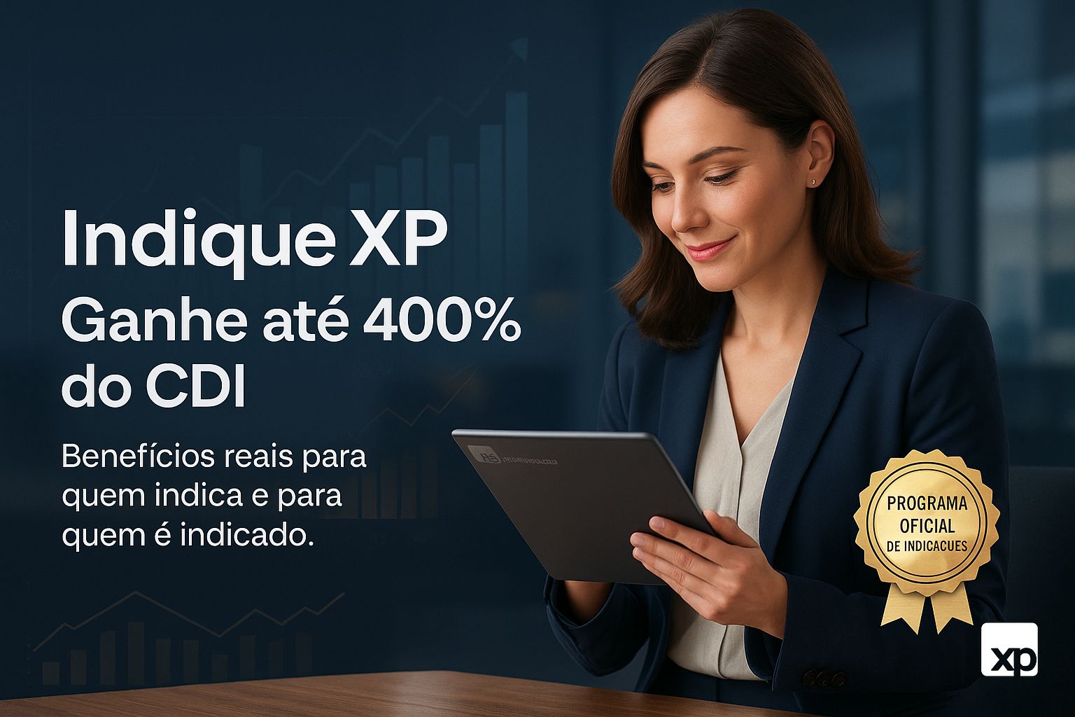 Indique XP — capa do artigo com chamada para CDB até 400% do CDI