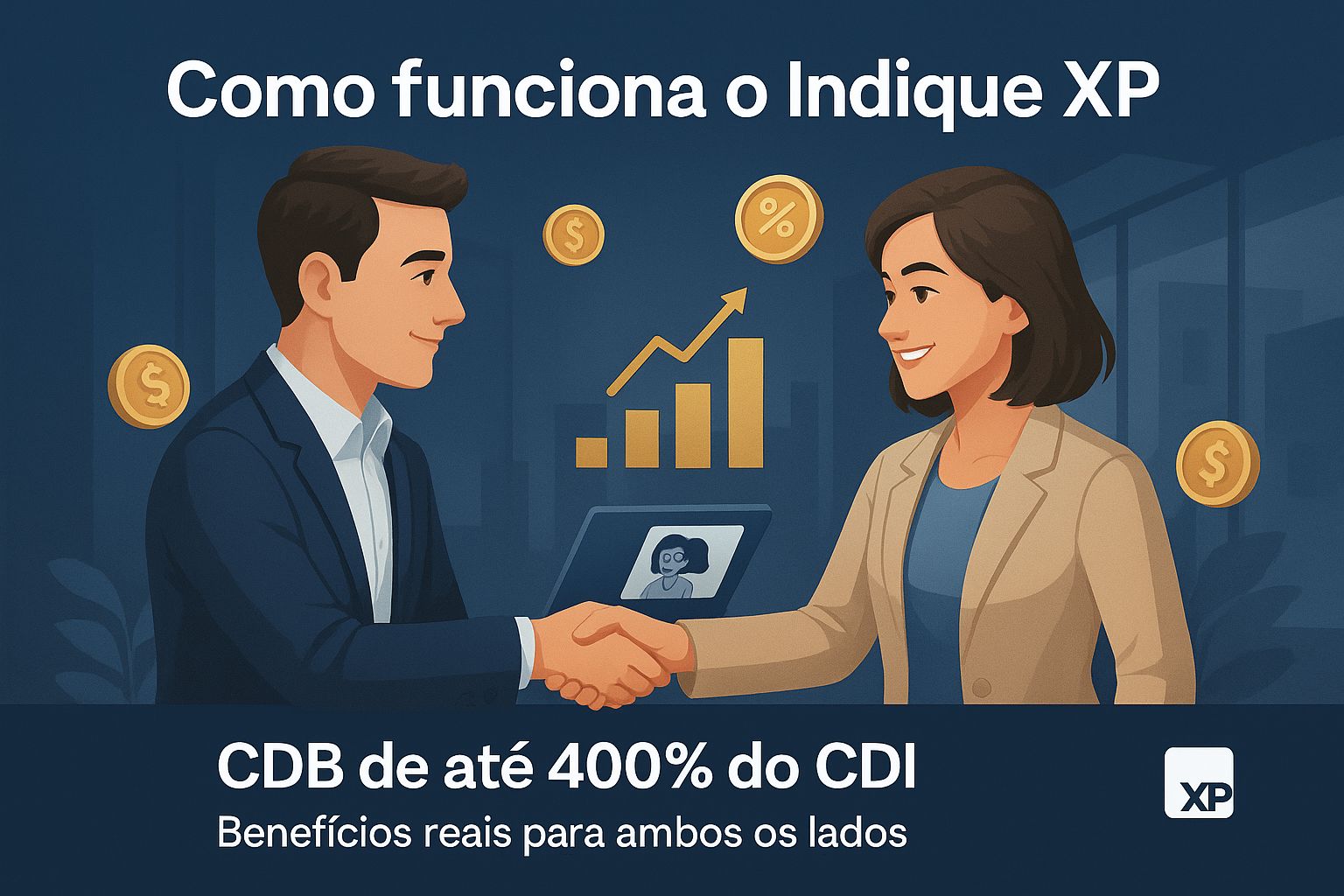 Como funciona o Indique XP — ilustração