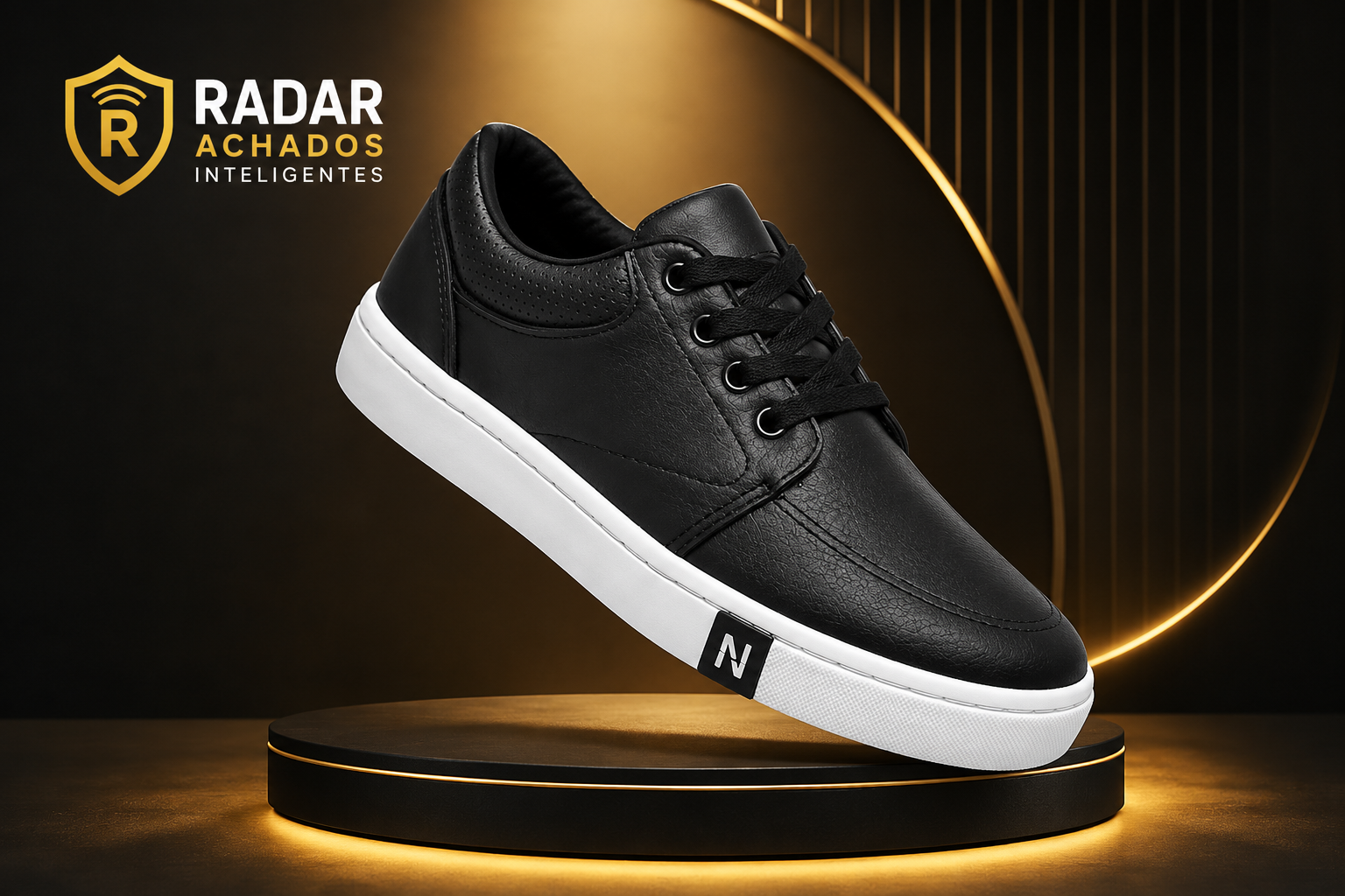 Tênis Sapatênis Masculino Noir Casual Confortável