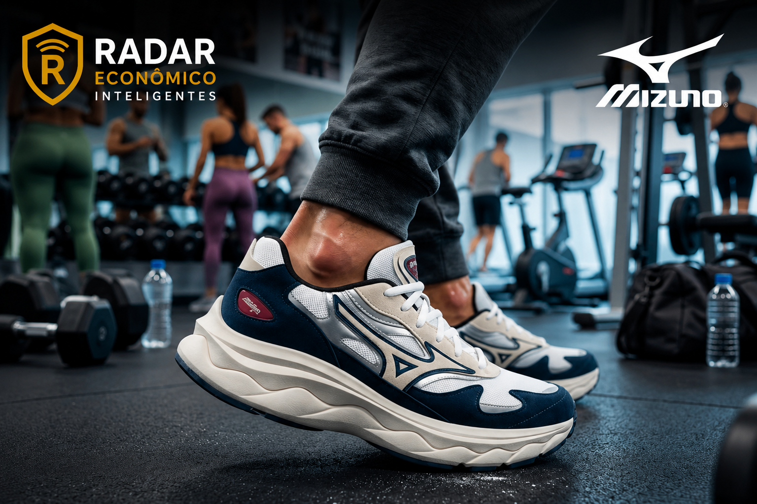 Design Anatômico do Tênis Mizuno Wave Rider Masculino