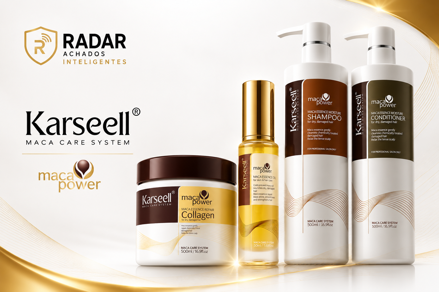 Aplicação correta da máscara capilar Karseell Collagen