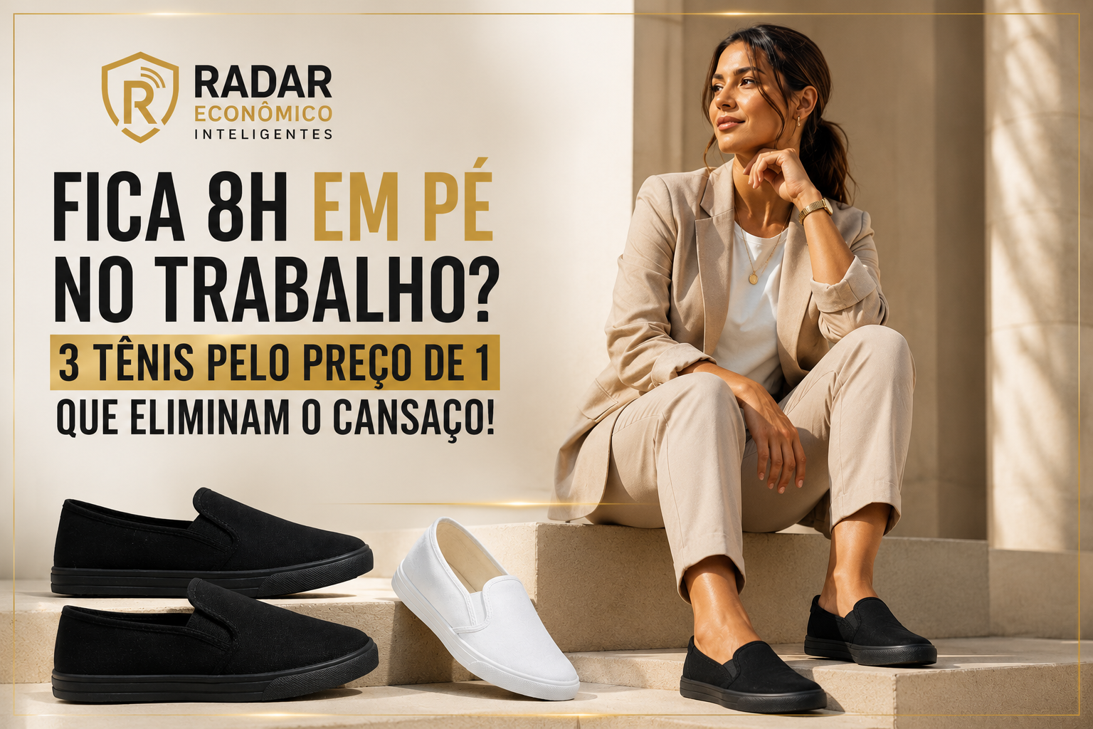 Promoção Kit 3 Tênis Feminino Slip On por R$ 129,90 no Mercado Livre