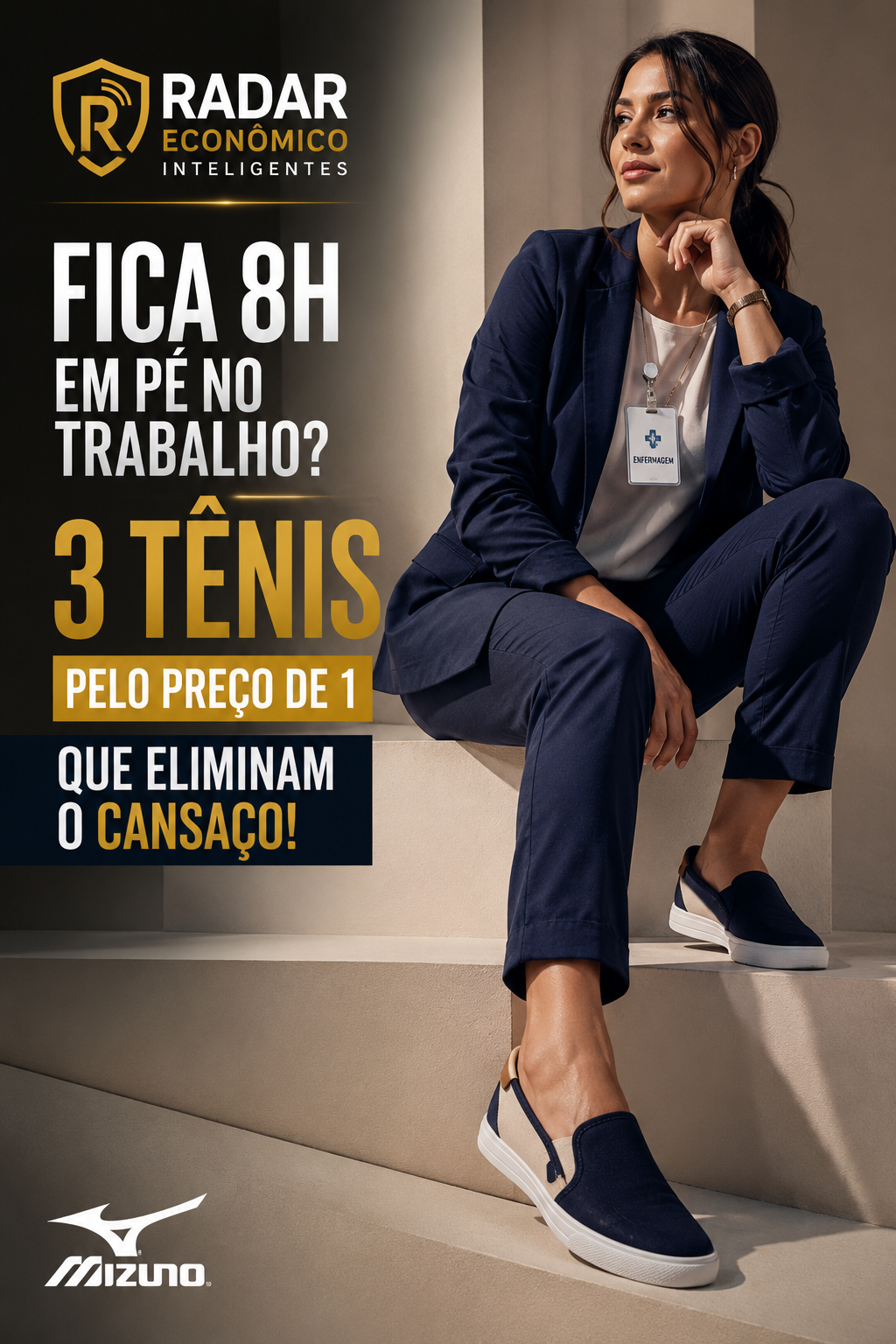 Kit 3 Tênis Feminino Praticidade para Calçar sem Agachar