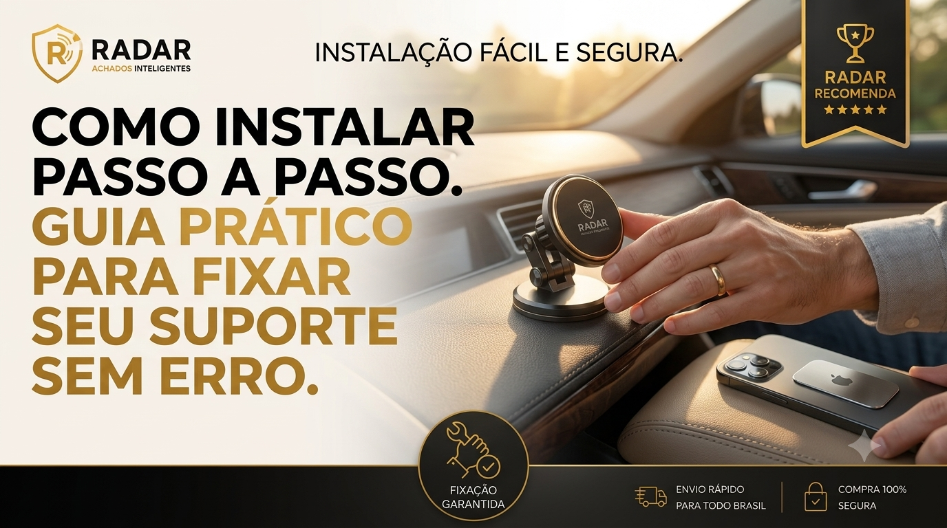 Como instalar suporte magnético para celular passo a passo