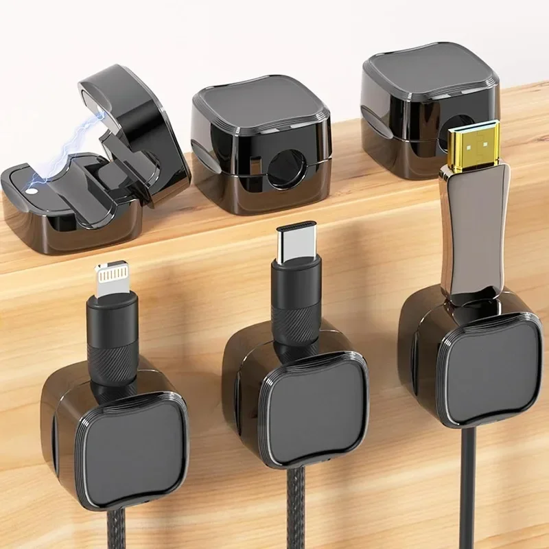 Organizador Magnético de Cabos – Kit com 12 Peças - Imagem 2