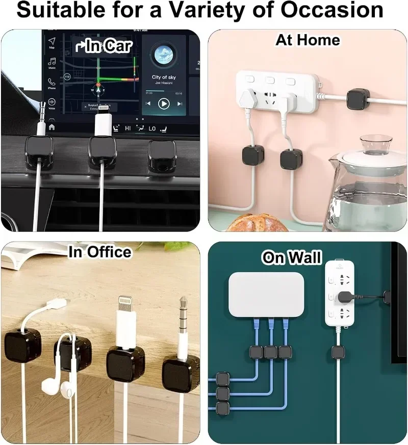 Organizador Magnético de Cabos – Kit com 12 Peças - Imagem 6